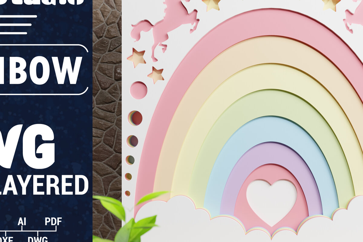 Intra απο ξύλο plywood 3mm-4mm πάχος 3D Rainbow Multilayer Paper Cut Δίασταση 1500x1500 cm INTRAFABR-74802495