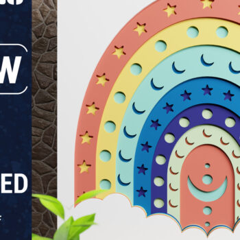 Intra απο ξύλο plywood 3mm-4mm πάχος 3D Rainbow Multilayer Paper Cut Δίασταση 1500x1500 cm INTRAFABR-74802496 - Image 1