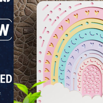 Intra απο ξύλο plywood 3mm-4mm πάχος 3D Rainbow Multilayer Paper Cut Δίασταση 1500x1500 cm INTRAFABR-74897619 - Image 1