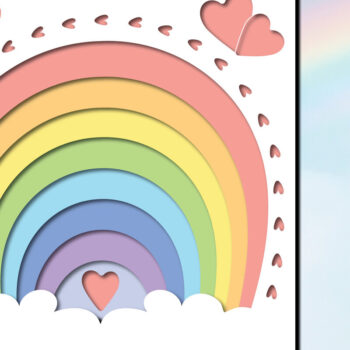 Intra απο ξύλο plywood 3mm-4mm πάχος 3d Rainbow Paper Cut Δίασταση 1200x1200 cm INTRAFABR-30022155 - Image 1