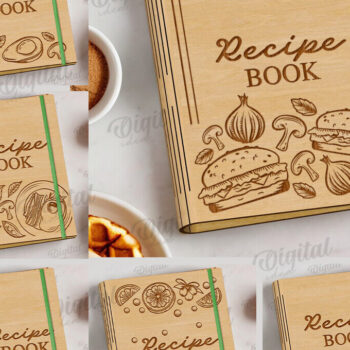 Intra απο ξύλο plywood 3mm-4mm πάχος Τρισδιάστατο εξώφυλλο βιβλίου συνταγών κοπής με λέιζερ Δίασταση 30x20 cm INTRAFABR-122198721 - Image 1