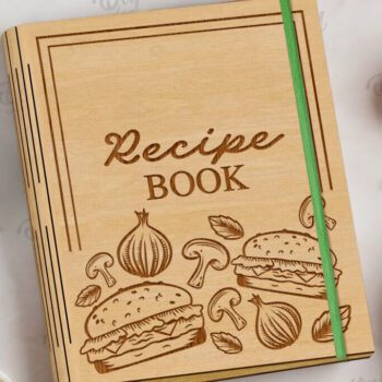 Intra απο ξύλο plywood 3mm-4mm πάχος Τρισδιάστατο εξώφυλλο βιβλίου συνταγών κοπής με λέιζερ Δίασταση 30x20 cm INTRAFABR-122198721 - Image 11