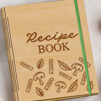 Intra απο ξύλο plywood 3mm-4mm πάχος Τρισδιάστατο εξώφυλλο βιβλίου συνταγών Δίασταση 30x20 cm INTRAFABR-122057615 - Image 1