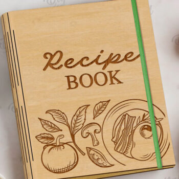 Intra απο ξύλο plywood 3mm-4mm πάχος Τρισδιάστατο εξώφυλλο βιβλίου συνταγών Δίασταση 30x20 cm INTRAFABR-122057477 - Image 1