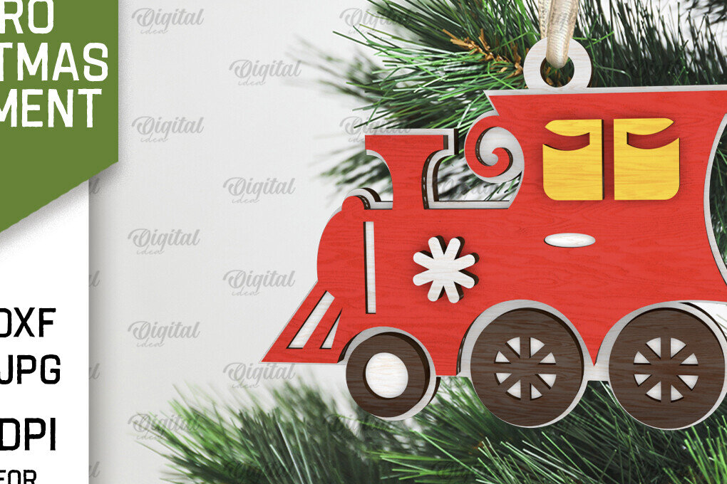 Intra απο ξύλο plywood 3mm-4mm πάχος Τρισδιάστατο ρετρό χριστουγεννιάτικο στολίδι με λέιζερ Δίασταση 8x8 cm INTRAFABR-105940185