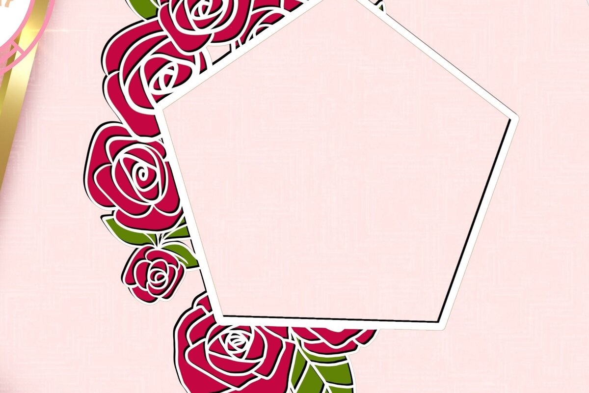 Intra απο ξύλο plywood 3mm-4mm πάχος 3D Rose Border Δίασταση 30x20 cm INTRAFABR-88688777