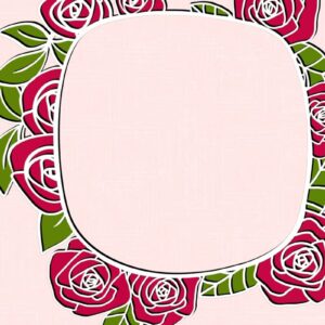 Intra απο ξύλο plywood 3mm-4mm πάχος 3D Rose Border Δίασταση 30x20 cm INTRAFABR-88688922