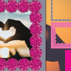 Intra απο ξύλο plywood 3mm-4mm πάχος 3d Rose Frame Paper Cut Δίασταση 1200x1200 cm INTRAFABR-22927270