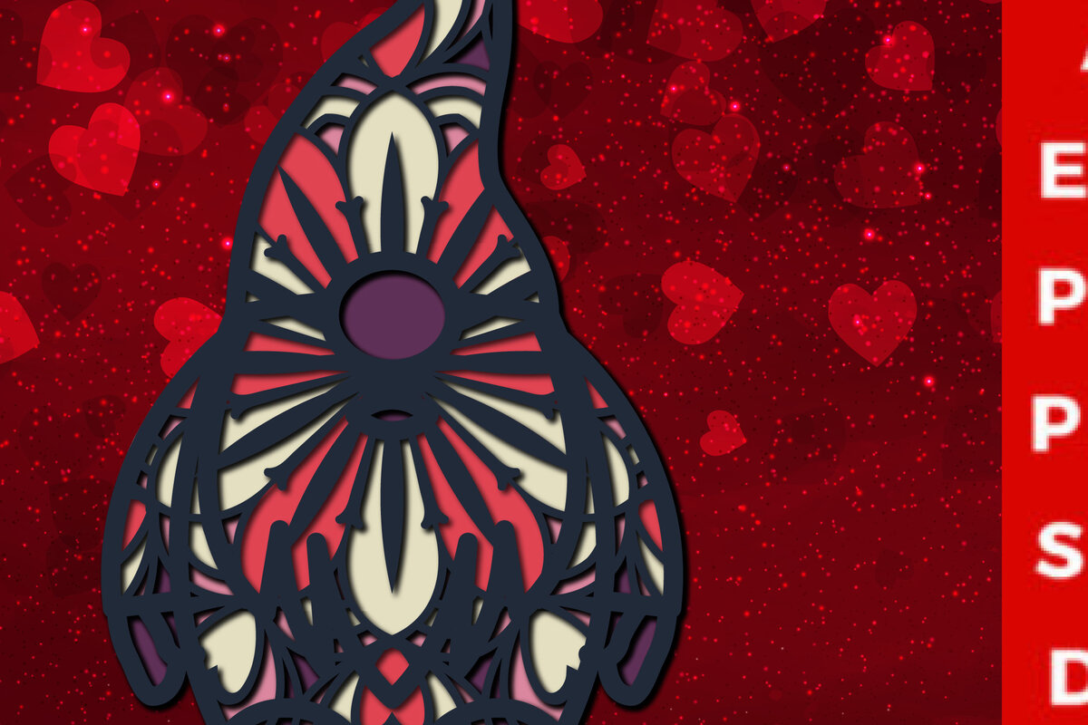 Intra απο ξύλο plywood 3mm-4mm πάχος 3D Santa Claus Valentine Multi-layer Δίασταση 30x30 cm INTRAFABR-23238619