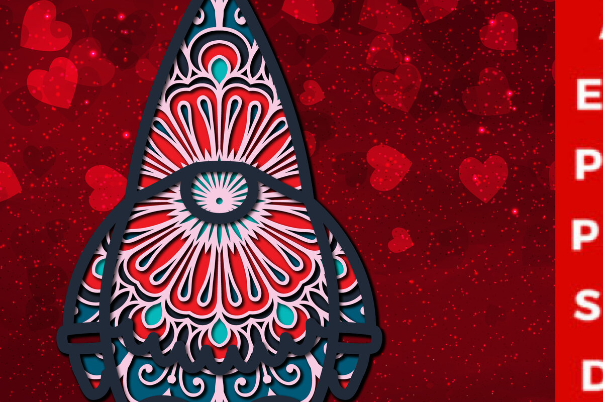 Intra απο ξύλο plywood 3mm-4mm πάχος 3D Santa Claus Valentine Multi-layer Δίασταση 30x30 cm INTRAFABR-23240277