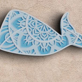 Intra απο ξύλο plywood 3mm-4mm πάχος 3D Sea Animals 4 Layers Δίασταση 30x30 cm INTRAFABR-101272107 - Image 4