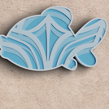 Intra απο ξύλο plywood 3mm-4mm πάχος 3D Sea Animals 4 Layers Δίασταση 30x30 cm INTRAFABR-101272107 - Image 6