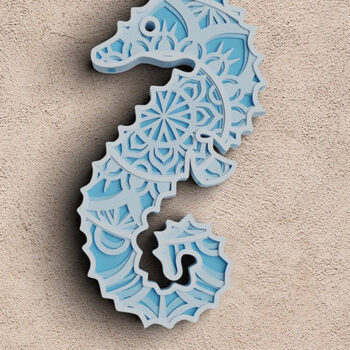 Intra απο ξύλο plywood 3mm-4mm πάχος 3D Sea Animals 4 Layers Δίασταση 30x30 cm INTRAFABR-101272107 - Image 7