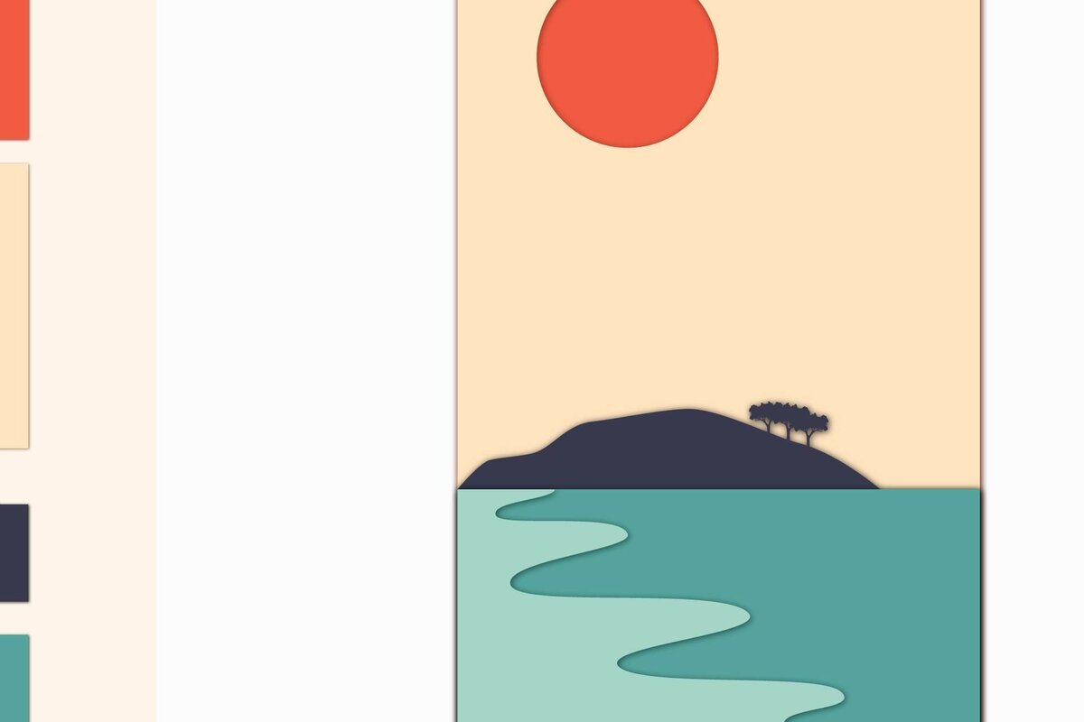 Intra απο ξύλο plywood 3mm-4mm πάχος 3D Sea Coast Δίασταση 15x15 cm INTRAFABR-35464325