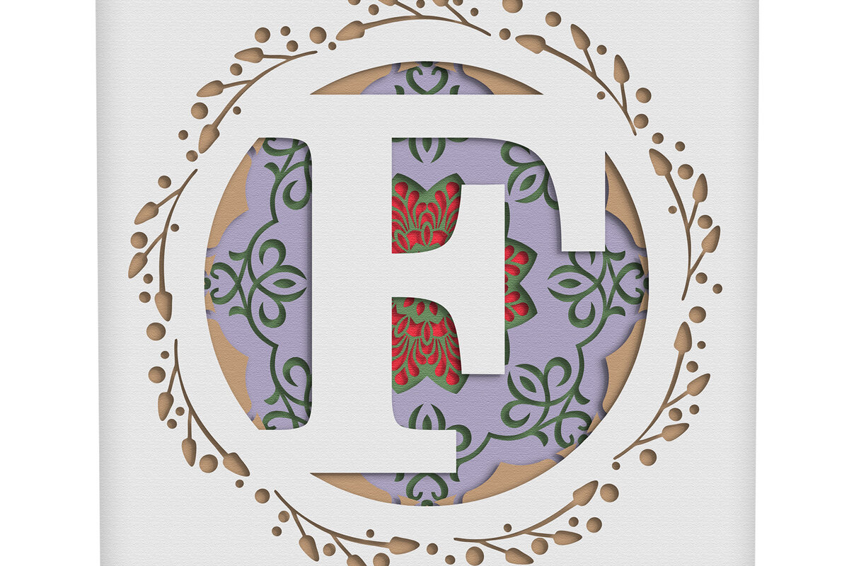 Intra απο ξύλο plywood 3mm-4mm πάχος 3D Shadow Box το Letter F Δίασταση 8x8 cm INTRAFABR-57437907 - Image 5