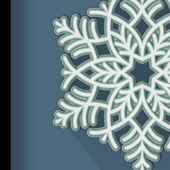 Intra απο ξύλο plywood 3mm-4mm πάχος κοπής με λέιζερ 3D Snowflake Δίασταση 15x15 cm INTRAFABR-18123482 - Image 1