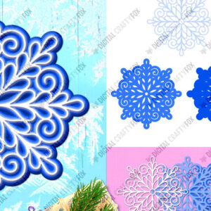 Intra απο ξύλο plywood 3mm-4mm πάχος 3D Snowflake Paper Cut, 3D Christmas Δίασταση 864x864 cm INTRAFABR-83071577