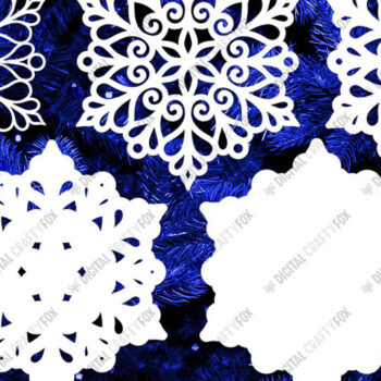 Intra απο ξύλο plywood 3mm-4mm πάχος 3D Snowflake Paper Cut Layered Δίασταση 864x864 cm INTRAFABR-83071662 - Image 3