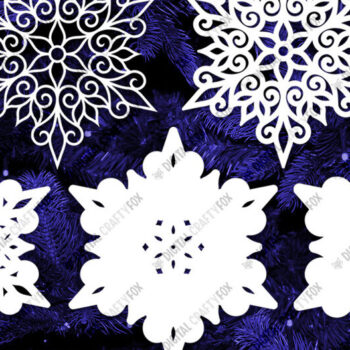 Intra απο ξύλο plywood 3mm-4mm πάχος 3D Snowflake Paper Cut , 3D Christmas Δίασταση 864x864 cm INTRAFABR-80608541 - Image 3