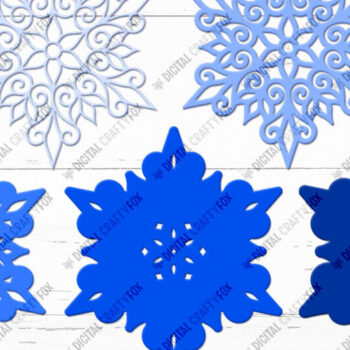 Intra απο ξύλο plywood 3mm-4mm πάχος 3D Snowflake Paper Cut , 3D Christmas Δίασταση 864x864 cm INTRAFABR-80608541 - Image 4