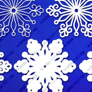 Intra απο ξύλο plywood 3mm-4mm πάχος 3D Snowflake Papercut , 3D Χριστούγεννα Δίασταση 864x864 cm INTRAFABR-80608936 - Image 3