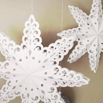 Intra απο ξύλο plywood 3mm-4mm πάχος 3d Snowflake | Χριστουγεννιάτικο στολίδι Δίασταση 8x11 cm INTRAFABR-79123649 - Image 3