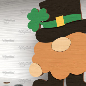 Intra απο ξύλο plywood 3mm-4mm πάχος Τρισδιάστατη Gnome του Αγίου Πατρικίου Δίασταση 30x20 cm INTRAFABR-88816995 - Image 1
