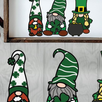 Intra απο ξύλο plywood 3mm-4mm πάχος Τρισδιάστατοι καλικάντζαροι της ημέρας του Αγίου Πατρικίου Δίασταση 30x20 cm INTRAFABR-8914921 - Image 1