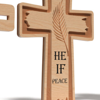 Intra απο ξύλο plywood 3mm-4mm πάχος 3D Standing Cross για Δίασταση 15x15 cm INTRAFABR-120396899 - Image 4