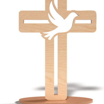 Intra απο ξύλο plywood 3mm-4mm πάχος 3D Standing Cross για Δίασταση 15x15 cm INTRAFABR-120396899 - Image 7