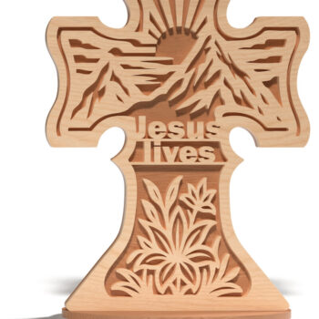 Intra απο ξύλο plywood 3mm-4mm πάχος 3D Standing Cross για Δίασταση 15x15 cm INTRAFABR-120396899 - Image 8