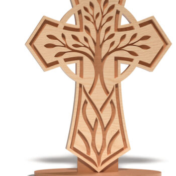 Intra απο ξύλο plywood 3mm-4mm πάχος 3D Standing Cross για Δίασταση 15x15 cm INTRAFABR-120396899 - Image 12