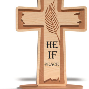 Intra απο ξύλο plywood 3mm-4mm πάχος 3D Standing Cross για Δίασταση 15x15 cm INTRAFABR-120396899 - Image 15