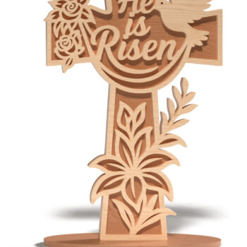 Intra απο ξύλο plywood 3mm-4mm πάχος 3D Standing Cross για Δίασταση 15x15 cm INTRAFABR-120396899 - Image 16