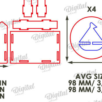 Intra απο ξύλο plywood 3mm-4mm πάχος Τρισδιάστατα καλοκαιρινά σουβέρ με Box  Δίασταση 30x20 cm INTRAFABR-121122772 - Image 2