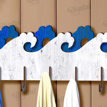 Intra απο ξύλο plywood 3mm-4mm πάχος Τρισδιάστατη θερινή κρεμάστρα για πετσέτες με λέιζερ Δίασταση 30x20 cm INTRAFABR-121905776 - Image 1