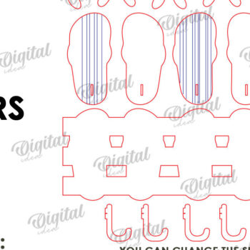 Intra απο ξύλο plywood 3mm-4mm πάχος Τρισδιάστατη θερινή κρεμάστρα για πετσέτες με λέιζερ Δίασταση 30x20 cm INTRAFABR-121905722 - Image 2