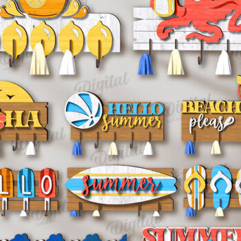 Intra απο ξύλο plywood 3mm-4mm πάχος Κόψιμο με λέιζερ σε δέσμη 3D καλοκαιρινών πετσετών Δίασταση 30x20 cm INTRAFABR-122130087 - Image 1