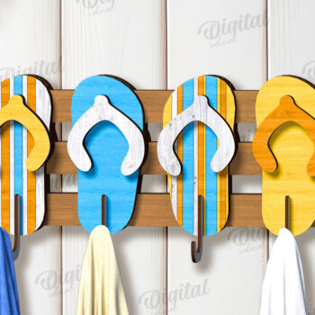 Intra απο ξύλο plywood 3mm-4mm πάχος Κόψιμο με λέιζερ σε δέσμη 3D καλοκαιρινών πετσετών Δίασταση 30x20 cm INTRAFABR-122130087 - Image 2