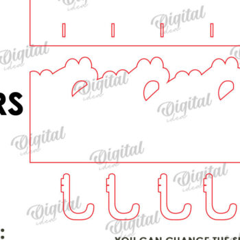 Intra απο ξύλο plywood 3mm-4mm πάχος Κόψιμο με λέιζερ σε δέσμη 3D καλοκαιρινών πετσετών Δίασταση 30x20 cm INTRAFABR-122130087 - Image 5