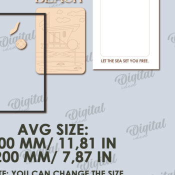 Intra απο ξύλο plywood 3mm-4mm πάχος Τρισδιάστατη καλοκαιρινής τέχνης τοίχων Δίασταση 40x40 cm INTRAFABR-123362489 - Image 2