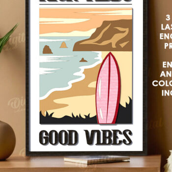 Intra απο ξύλο plywood 3mm-4mm πάχος Τρισδιάστατη καλοκαιρινής τέχνης τοίχων Δίασταση 40x40 cm INTRAFABR-123362560 - Image 1