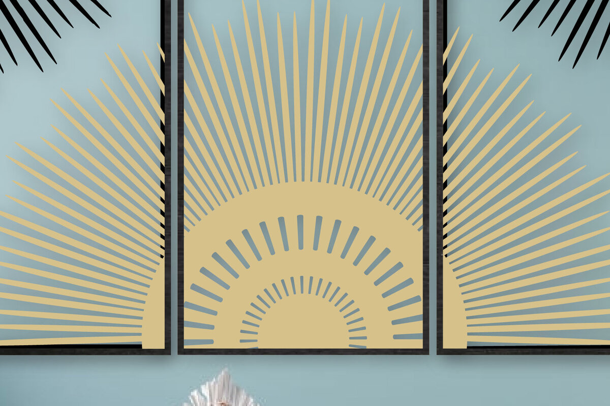 Intra απο ξύλο plywood 3mm-4mm πάχος 3D Sunshine Wall Decor Δίασταση 15x15 cm INTRAFABR-24883444