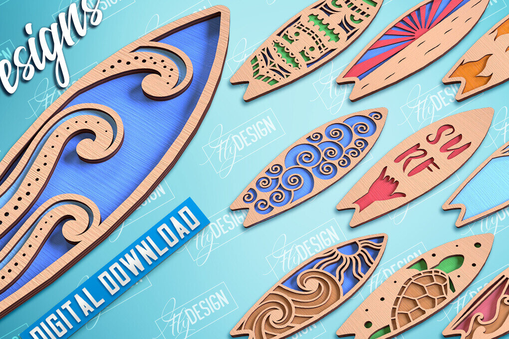 Intra απο ξύλο plywood 3mm-4mm πάχος σχεδίασης 3D Surf Cut  | CNC Δίασταση 30x20 cm INTRAFABR-99667490 - Image 1