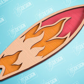 Intra απο ξύλο plywood 3mm-4mm πάχος σχεδίασης 3D Surf Cut  | CNC Δίασταση 30x20 cm INTRAFABR-99667490 - Image 3