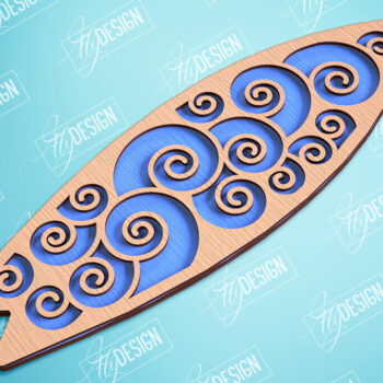 Intra απο ξύλο plywood 3mm-4mm πάχος σχεδίασης 3D Surf Cut  | CNC Δίασταση 30x20 cm INTRAFABR-99667490 - Image 5