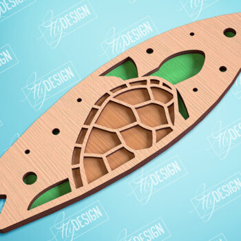 Intra απο ξύλο plywood 3mm-4mm πάχος 3D Surf | Ξύλινη σανίδα του σερφ Δίασταση 30x20 cm INTRAFABR-99664376 - Image 1