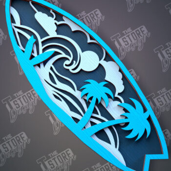 Intra απο ξύλο plywood 3mm-4mm πάχος 3D Surf | Ξύλινες σανίδες του σερφ Δίασταση 30x20 cm INTRAFABR-100125829 - Image 1