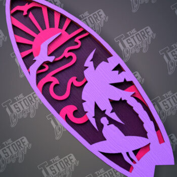 Intra απο ξύλο plywood 3mm-4mm πάχος 3D Surf | Ξύλινες σανίδες του σερφ Δίασταση 30x20 cm INTRAFABR-100125786 - Image 1