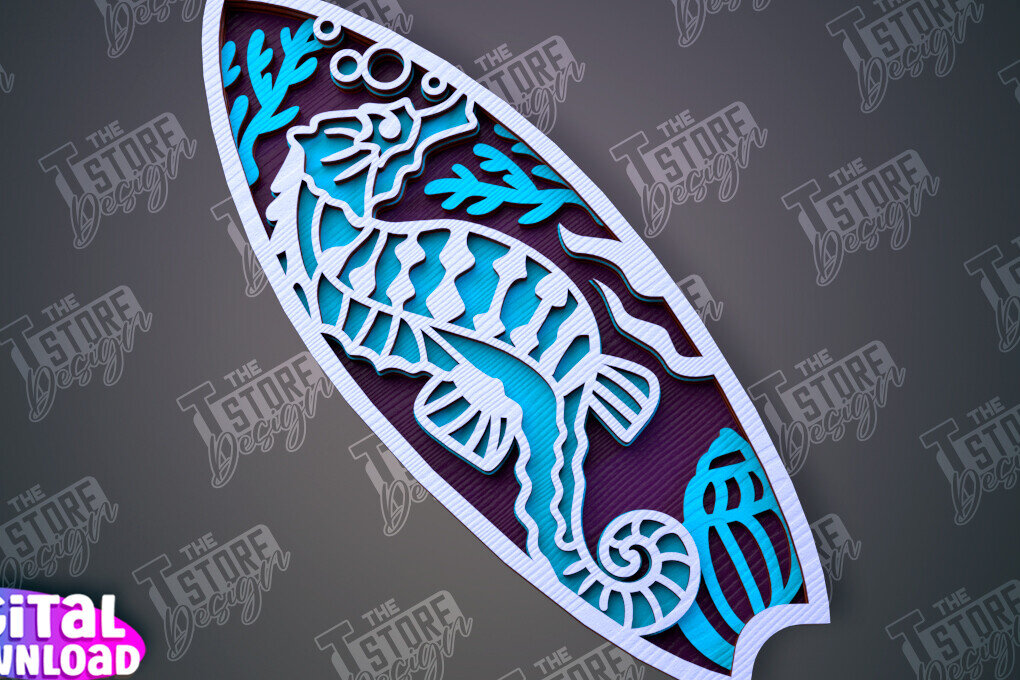 Intra απο ξύλο plywood 3mm-4mm πάχος 3D Surf | Ξύλινες σανίδες του σερφ Δίασταση 30x20 cm INTRAFABR-100125816